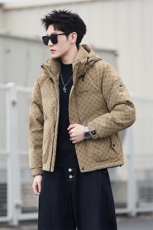 68828-M-4XL-P225标50绒男士休闲连帽皮质保暖百搭羽绒服外套，男装羽绒服，电商B255