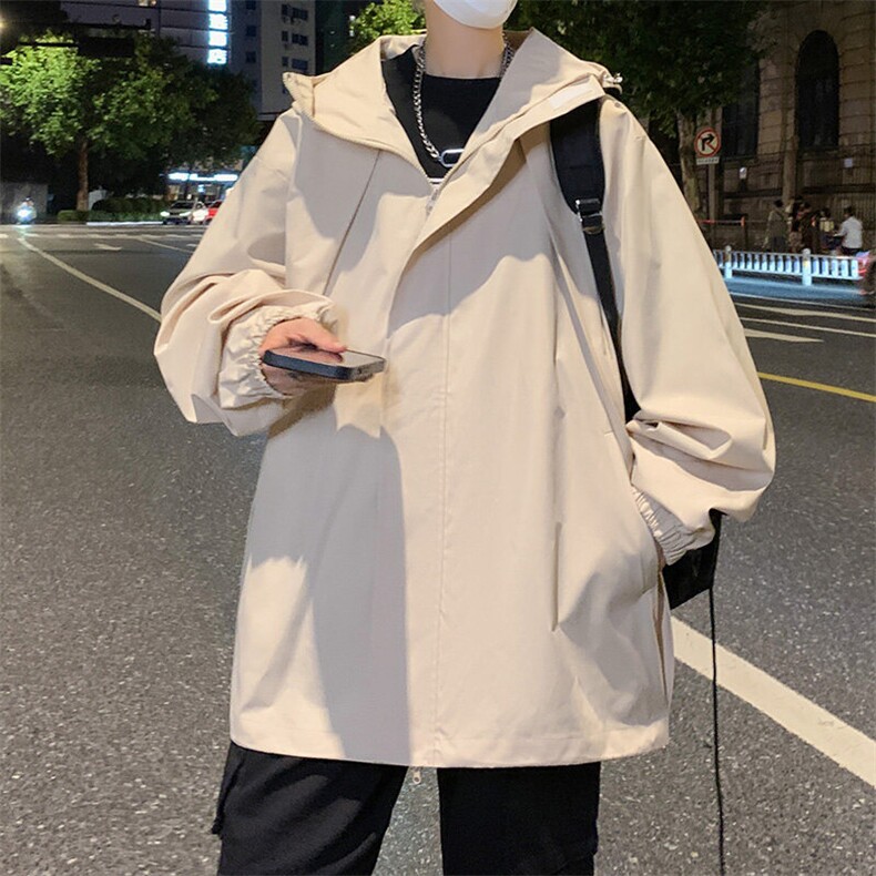 JK9082/P65春装新款防风防水冲锋衣夹克男潮宽松大码上衣外套,男装夹克,电商A141