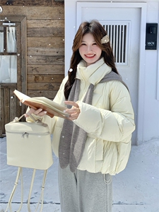 针织披肩90白鸭绒羽绒服女冬季2025新款俏皮减龄短款小个子巨好看图片