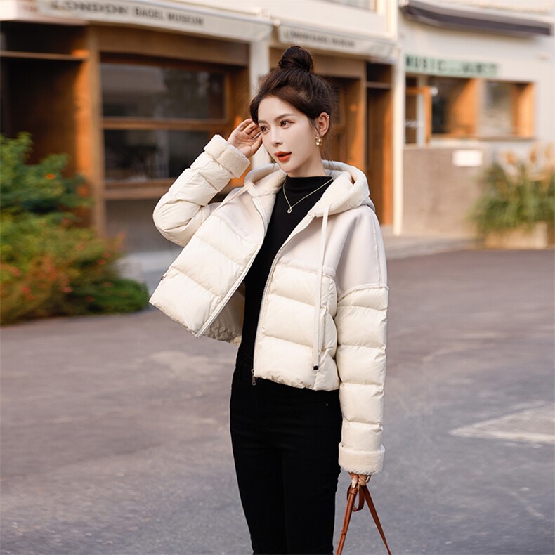 时尚保暖羽绒服女短款 显瘦百搭秋冬外套图片