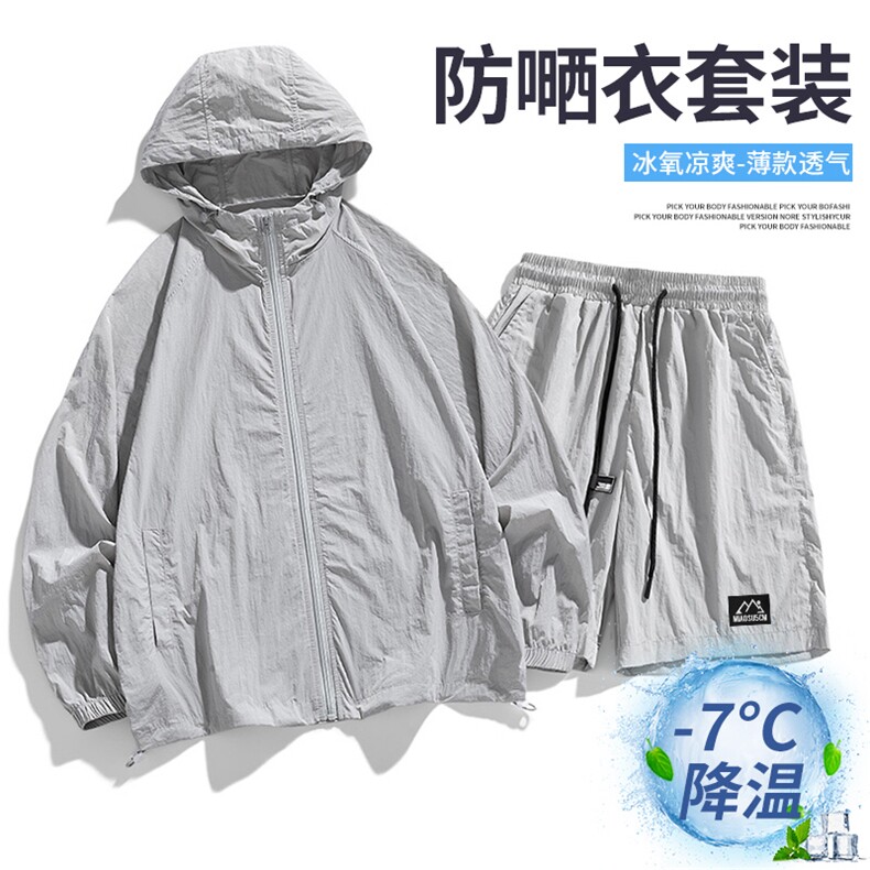 主推大货~夏季upf50+ 情侣户外防晒衣套装 F719特P65图片