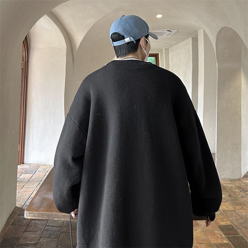 控78假两件毛衣男大码加绒针织衫男毛线衣M80099-P55加绒P70,男装针织衫/毛衣,电商A040
