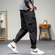 复古景大码宽松休闲裤长裤多口袋工装裤A014-K01-P50特价，男装工装外套，电商A014