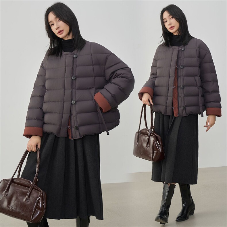现货2025年冬季新款90白鸭绒休闲羽绒服女,女装羽绒服,阳光伊恋