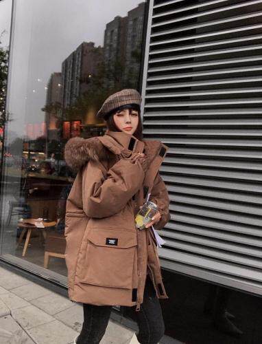 大毛领派克服SML，女装，尚映