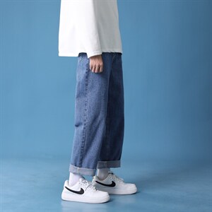秋冬季新款蒙马特牛仔裤宽松休闲男女长裤 X715 K002-P50控78图片
