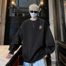 ！圆领卫衣男装港风长袖T恤男外套男WY251-特P23，男装T恤，电商B367