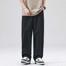 黑色微喇休闲裤男2025春季新品美式复古舒适百搭长裤DY5010-P65，男装休闲裤，电商A178-1