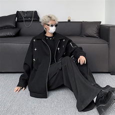 男装呢料夹克2026秋冬季新款毛呢大衣男生外套XZ514-2-F612-P135，男装夹克，星座514-2(原B239)