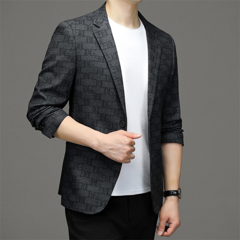M3373-1钱塘2020-2秋季中年男士修身西服时尚休闲百搭外套P142,男装西服,钱塘207-2
