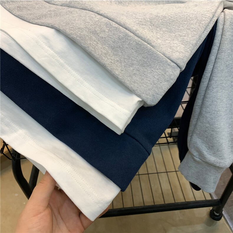 美式复古假两件百搭连帽卫衣男女设计感cleanfit帽衫D372P68,男装卫衣,电商A335-1（原A458）
