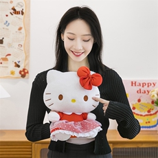 蝴蝶结凯特猫潮流床上伴侣摆件