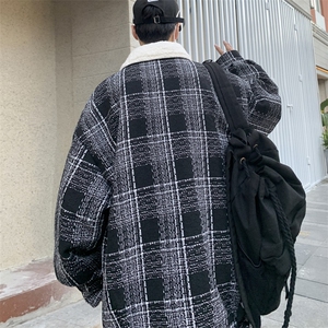 羊羔毛棉服男2025冬季新款休闲外套潮牌棉衣棉袄 M199 P120 控158图片