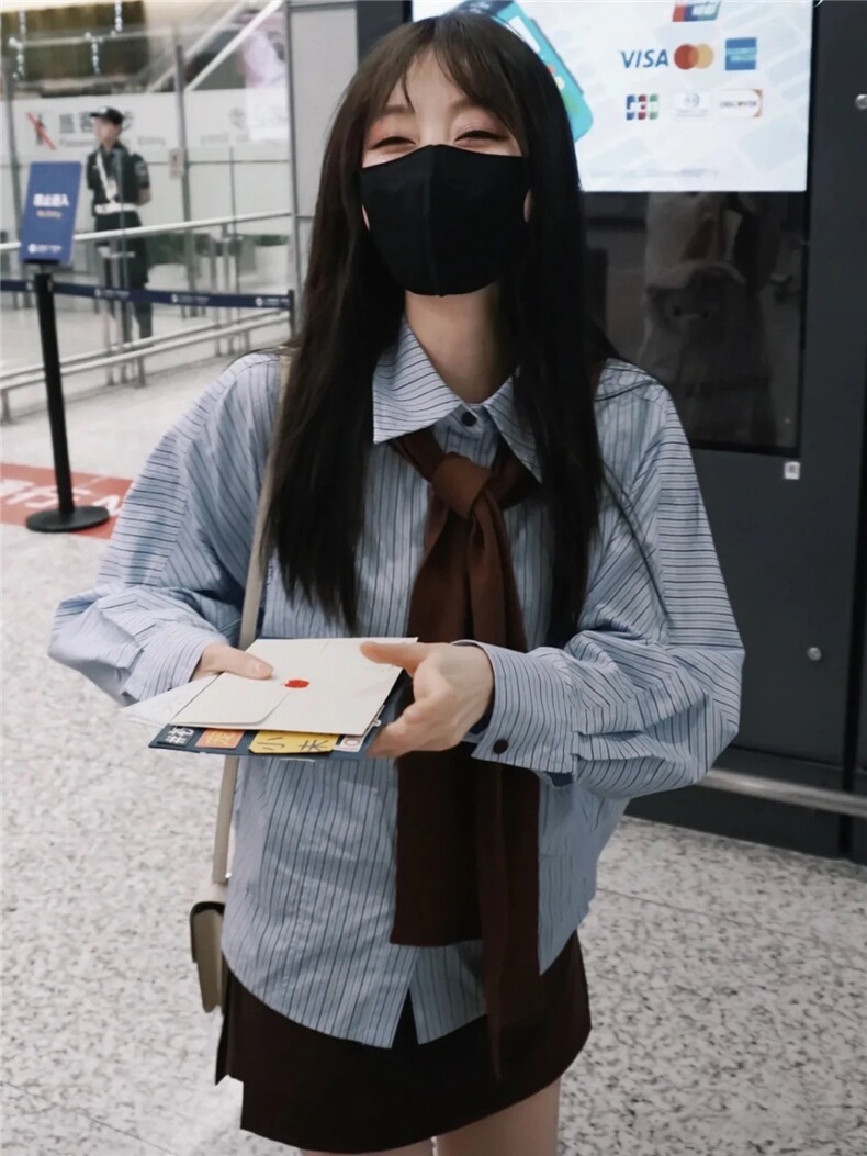 2025年秋季常规休闲长袖衬衣,女装衬衫,湘姗