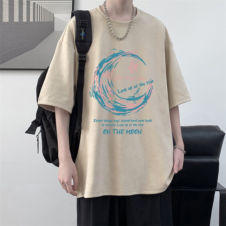 麂皮绒短袖t恤男大码半袖男 大皂风 JD82341-P25图片