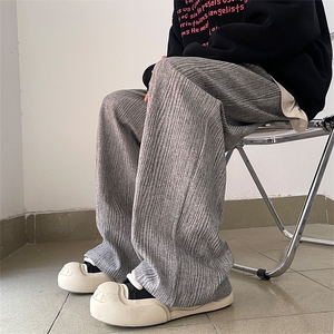 07秋冬季新款条纹阔腿休闲裤褶皱感设计阔腿裤XZ211-1-K2363-P55图片