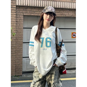 气质文艺ins原宿时尚日系新款潮流百搭韩系长袖T恤流行 TY187图片