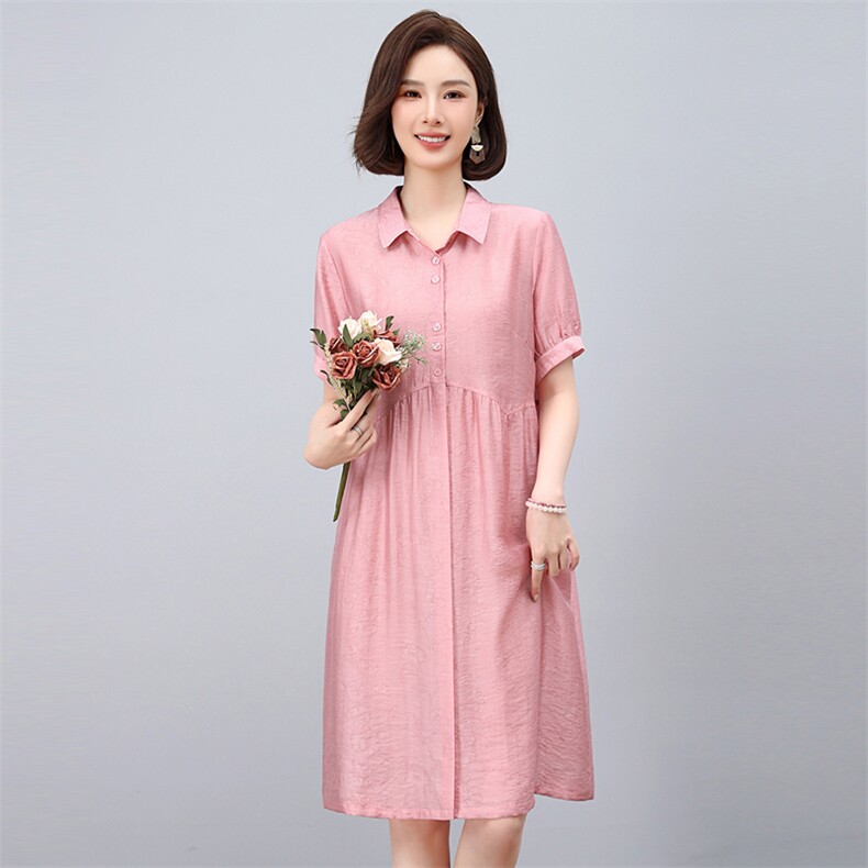 2025年夏季新款天丝休闲文艺连衣裙,女装连衣裙,悦见她