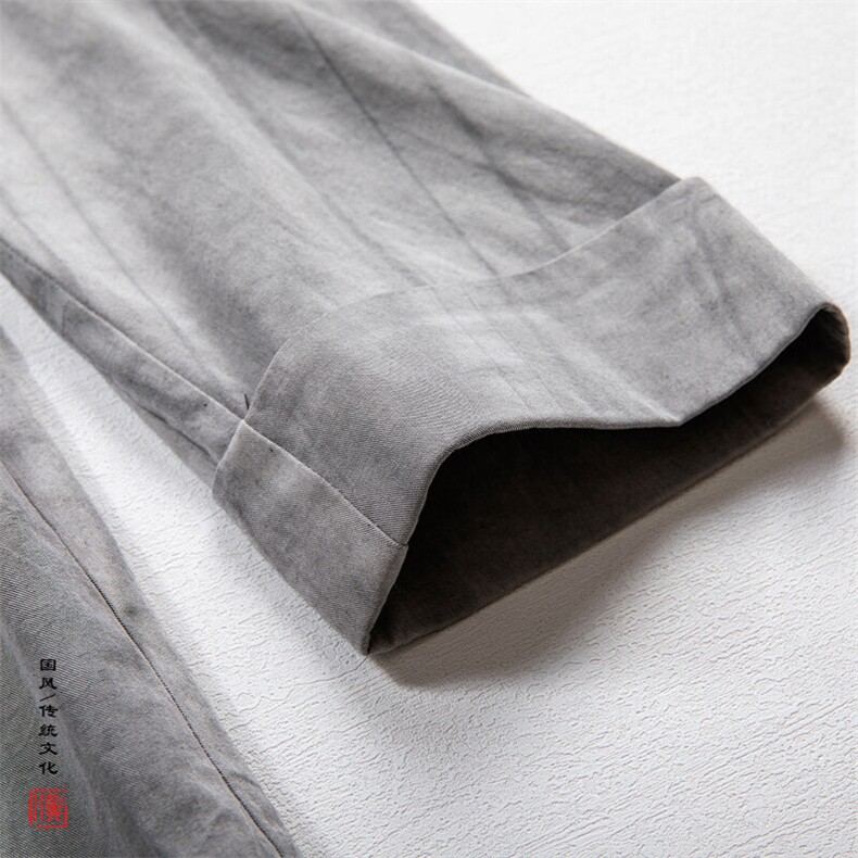 春装新款风男装改良汉服男士外套C236P80,男装民族服装,钱塘802