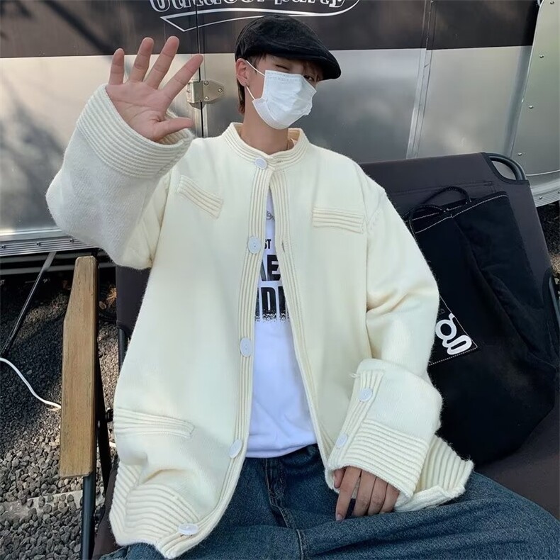 秋季针织衫外穿休闲毛衣软糯外套男潮ins宽松百搭开衫男M847-P48,男装针织衫/毛衣,星座512-2
