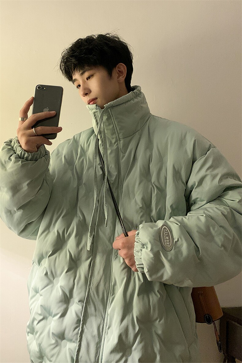 1定制面料棉衣男港风半高领棉服男外套男8707P125控168,男装棉衣,星座226-2
