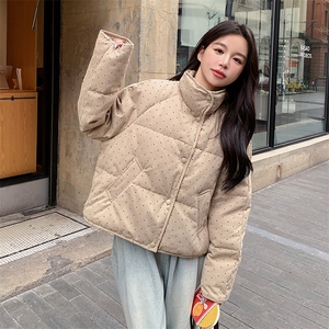 2024冬季白鸭绒短款羽绒服波点·加厚款1D077-6810#-P285-K418图片