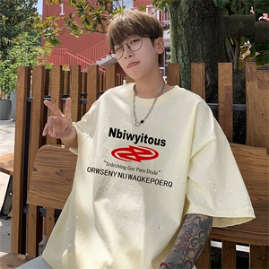量大优供抖音视频 支持得物配合二开美式满天星亮片短袖T恤MTX376图片