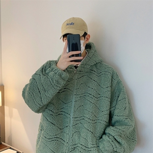 冬装新款加绒加厚高品质羊羔毛外套棉衣潮牌男装 A071-1003-P100图片