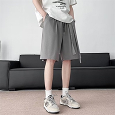 冰丝速干短裤男oversize美式高街潮牌6分裤子夏薄款DK23P33，男装牛仔裤，星座410-2