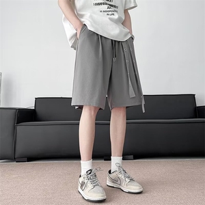 冰丝速干短裤男oversize美式高街潮牌6分裤子夏薄款DK23P33