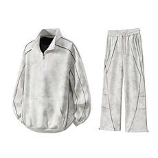 可二开脏脏灰扎染套装大码M-5XL卫衣WY78064P68卫裤WK78065P68，男装休闲套装，星座227-7