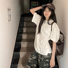 万针全刺绣工艺抖音得物高品质260克重磅纯棉双纱美式高街短袖T恤，男装T恤，电商A486-1