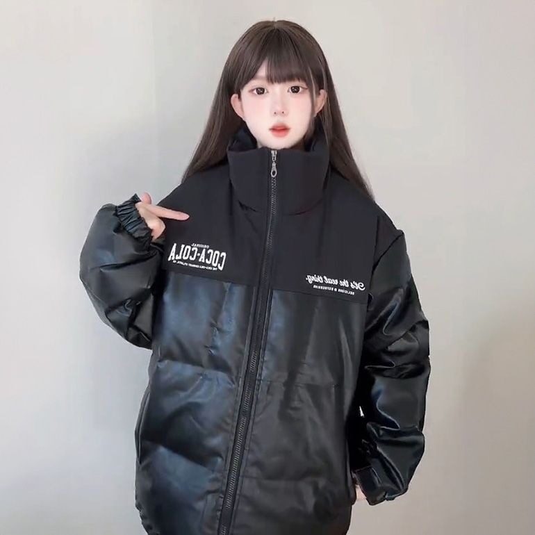 网络图现货冬装印花机车皮棉服PU情侣棉衣外套男女R6848-P110,男装棉衣,星座1005-4