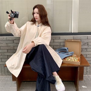 浅黄色韩系松弛感休闲风衣外套女2025秋季新款气质减龄超好看大衣图片