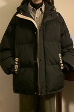 冬季宽松/连帽休闲外套潮加厚棉衣XZ102B-1M2305-P125，男装棉衣，星座102B-1
