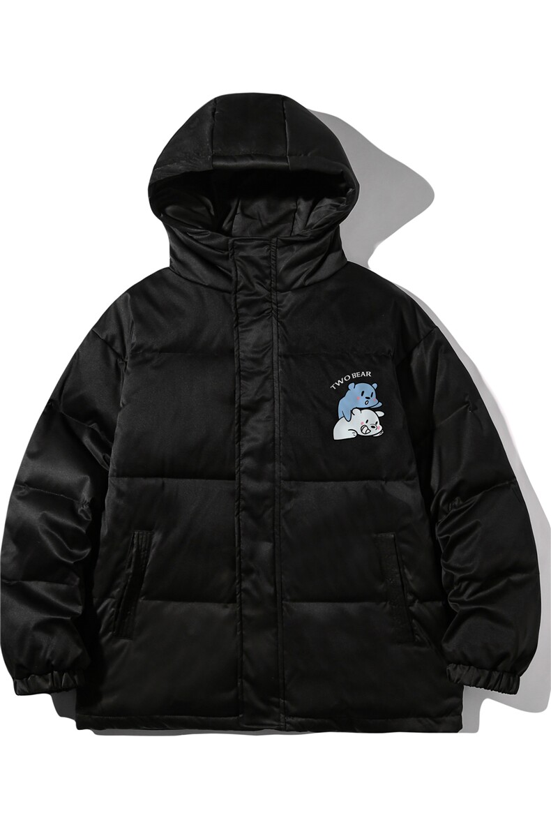 白底22冬季加绒加厚白鸭绒保暖宽松连帽羽绒服外套YR142P225控298,男装羽绒服,电商A247-1
