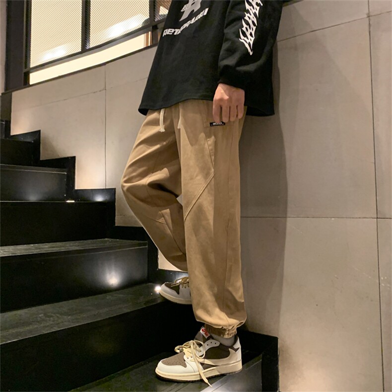 休闲裤男宽松休闲裤2022潮男束脚裤子ins港风潮男裤K07121-P40,男装休闲裤,星座308B-1