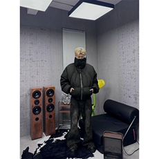 立领羽绒棉衣棉服男2024秋冬新款宽松保暖短款面包服M265，男装棉衣，星座1116A（原606A-3）