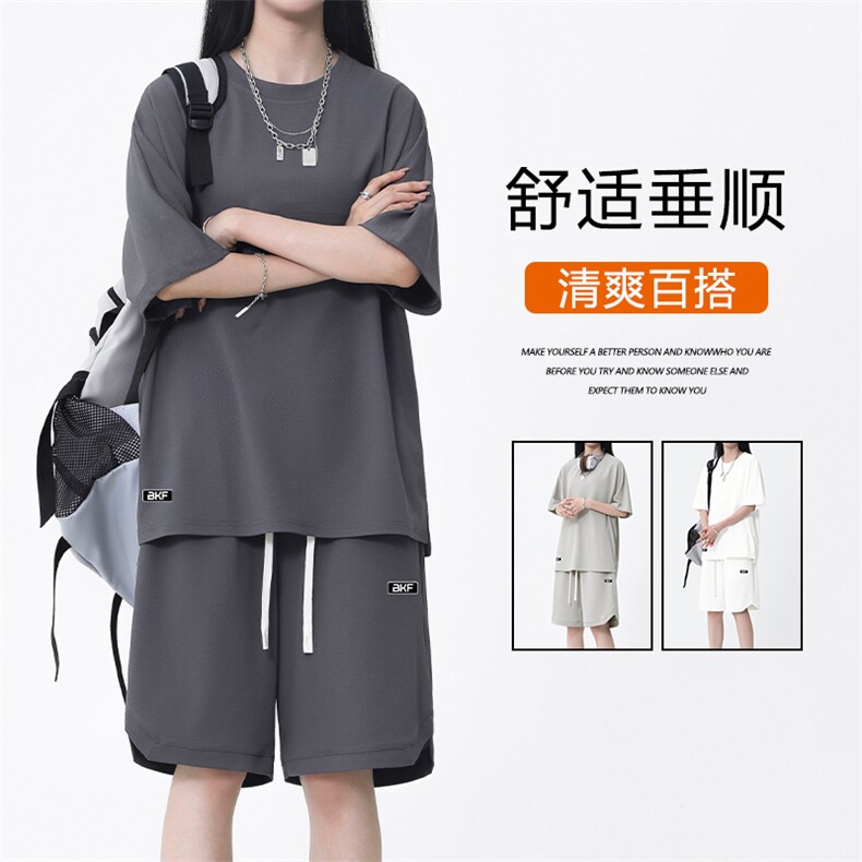 夏季潮流休闲运动百搭时尚套装TZ19-特批70,男装休闲套装,星座718