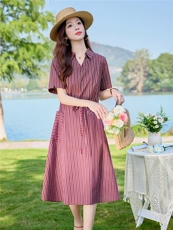 6306时尚设计感显瘦气质连衣裙，女装连衣裙，倪叶myz