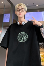 量大优供视频菠萝格套装刺绣短袖男大码M-5XTX27-特P23，男装T恤，电商B325