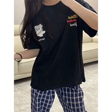 万针全刺绣工艺抖音得物高品质260克重磅纯棉双纱美式高街短袖T恤，男装T恤，电商A486