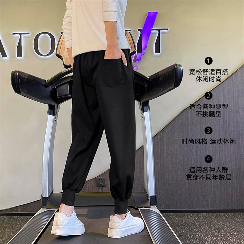 百搭休闲长裤女夏季纯棉军绿色工装裤大码宽松高腰阔腿裤子,男装休闲裤,星座718-1
