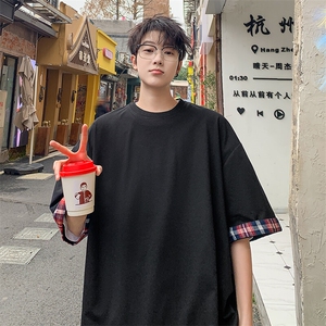 短袖男夏季新款港风宽松T恤上衣T8219-P25图片