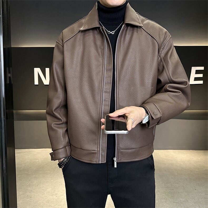 M-3XL0024-P275标90白鸭绒小翻领皮羽绒服男，男装羽绒服，电商B321-1