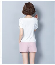 衬衫2021年时尚气质百搭短袖韩版简约优雅潮流，女装衬衫，超帛