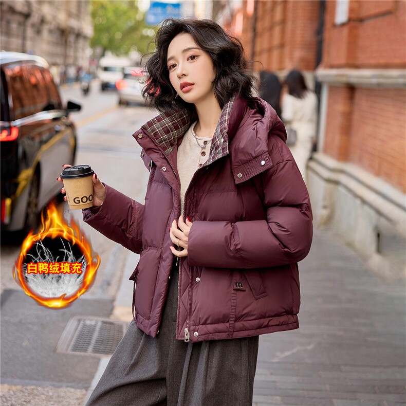现货！2025冬季新款白鸭绒羽绒服女,女装羽绒服,慕咨