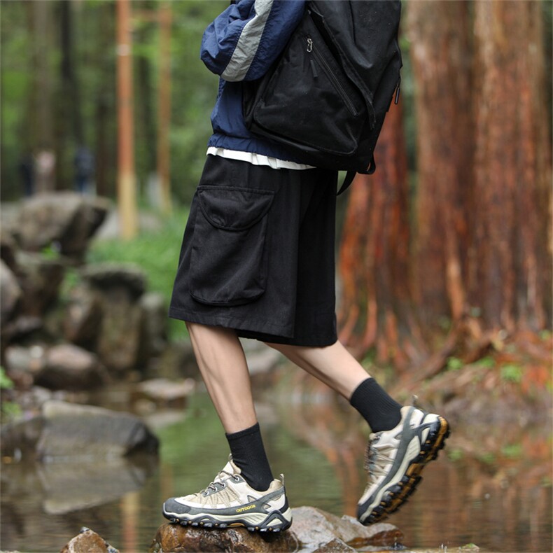 工装短裤男士夏季美式潮牌宽松直筒运动休闲学生五分裤子,男装牛仔裤,星座410-7