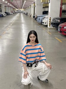 夏季新款条纹半袖图片