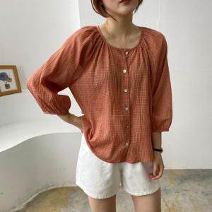 带发圈长袖防晒衬衣,女装,土布鱼